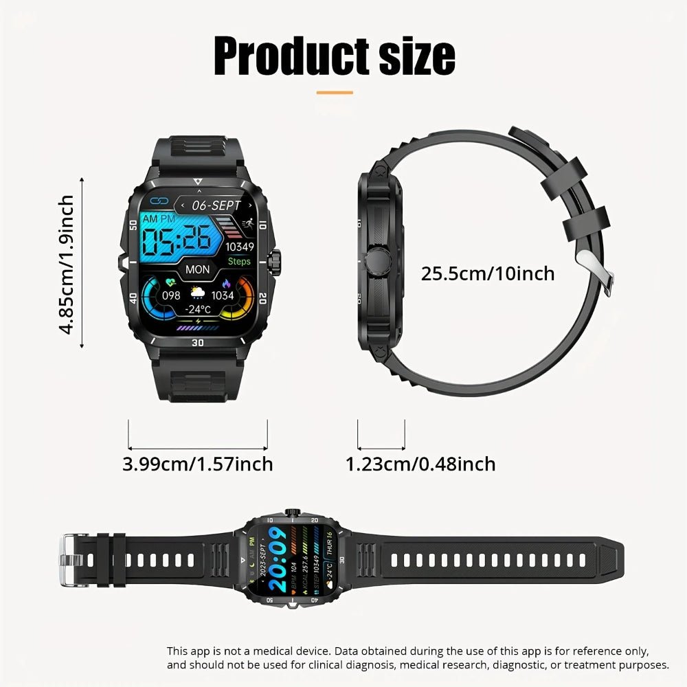 Smart Watch – 1.96" HD Screen, Waterproof, Wireless Calling, 100+ Sports Modes - Epic Bargain Store