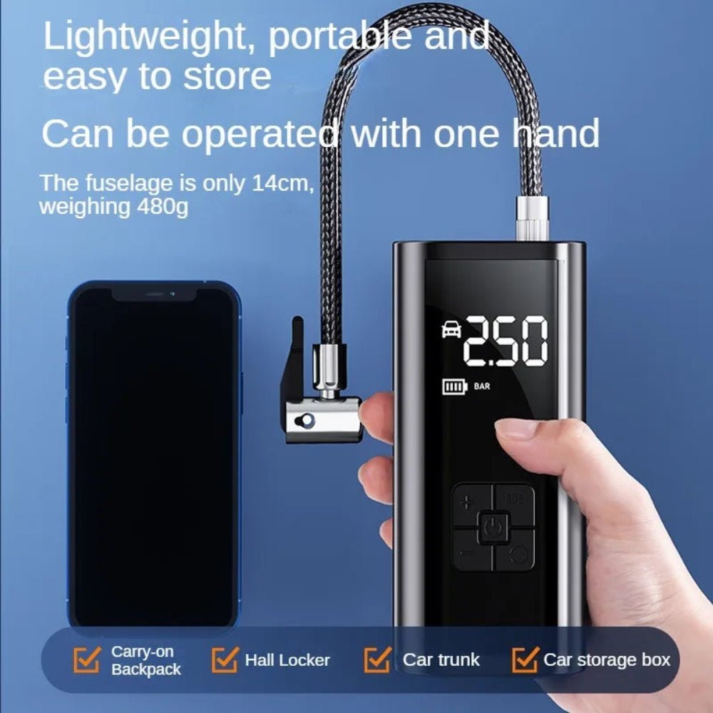 Portable Air Compressor Power Bank for Fitness Balls, Basket Balls, Car Tires, USB Rechargeable Fast Air Pump Inflator - Epic Bargain Store
