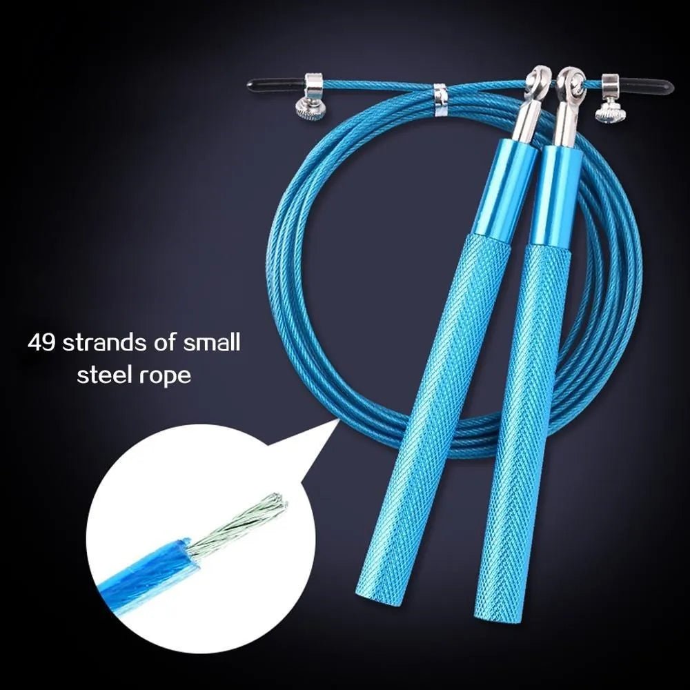 Professional Speed Jump Rope - Adjustable Length Steel Rope Includes Spare Parts Kit and Bag - Epic Bargain Store