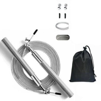 Professional Speed Jump Rope - Adjustable Length Steel Rope Includes Spare Parts Kit and Bag - Epic Bargain Store